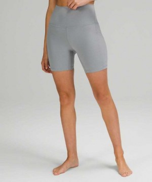 Lululemon Align™ High-Rise with Pockets 6" Kadın Şort Gri | RULSWT-381