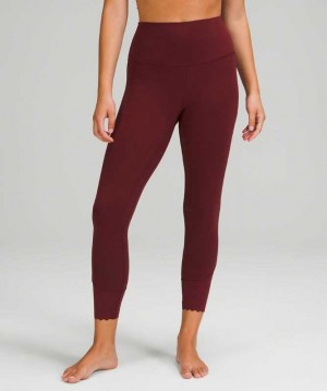 Lululemon Align Pant 25" Scallop Kadın Tayt Kırmızı | PUECHB-459