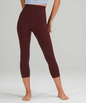 Lululemon Align™ Super High-Rise Crop 21" Kadın Pantolon Kırmızı | JPQHVW-097