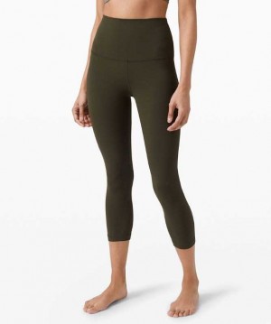 Lululemon Align™ Super High-Rise Crop 21" Kadın Tayt Koyu Zeytin Yeşili | QGLPJR-509