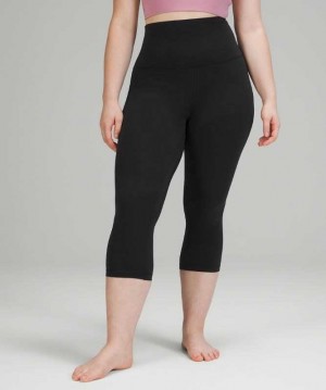 Lululemon Align™ Super High-Rise Crop 21" Kadın Tayt Siyah | XUHKYT-083