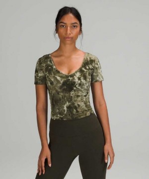 Lululemon Align™ T-Shirt Kadın Üstler Açık Zeytin Yeşili | UWBKFO-278