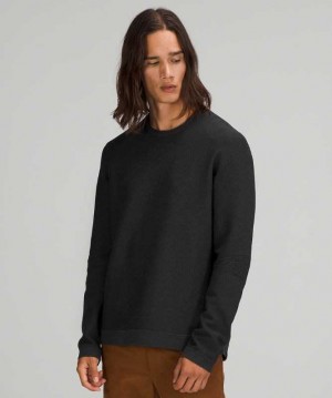 Lululemon AllAround Crewneck Sweater Erkek Tişörtü Siyah Gri | MASWKU-576