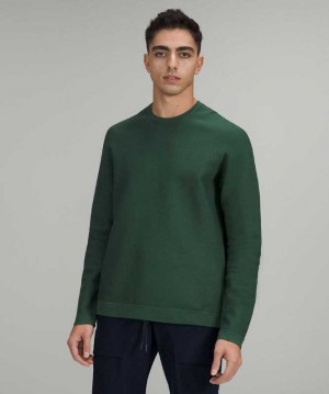 Lululemon AllAround Crewneck Sweater Erkek Tişörtü Koyu Zeytin Yeşili Yeşil | VYWCZH-401
