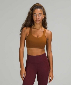 Lululemon All Powered Up Kadın Spor Sütyeni Bakır Kahverengi | VBSDCG-650