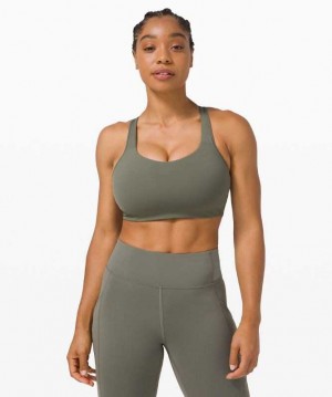 Lululemon All Powered Up Medium Support, A–G Cups Kadın Spor Sütyeni Gri | SZWMTR-261