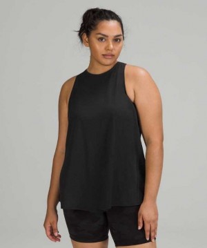 Lululemon All Tied Up Pima Cotton Kadın Üstler Siyah | KFCXUZ-637