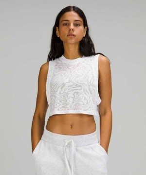 Lululemon All Yours Crop Veil Kadın Üstler Beyaz | MGYCBQ-134