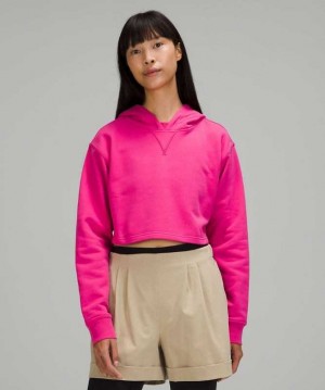 Lululemon All Yours Cropped Kadın Kapşonlu Pembe | JQKUZO-218