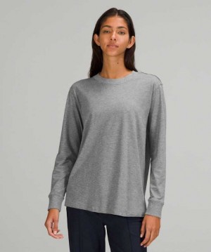 Lululemon All Yours Long Sleeve Shirt Online Only Kadın Üstler Gri | ZBSRPI-437