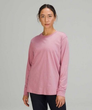 Lululemon All Yours Long Sleeve Shirt Online Only Kadın Üstler Pembe | ZMGCIU-172