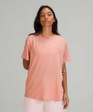 Lululemon All Yours Tee Graphic Kadın Üstler Pembe | UNPKQI-419