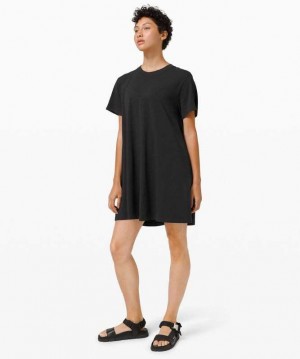 Lululemon All Yours Tee Kadın Elbise Siyah | YCOFXD-521