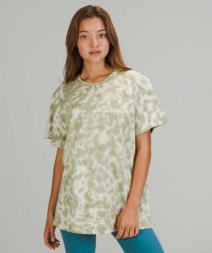 Lululemon All Yours Tee Kadın Üstler Beyaz Yeşil | GKFQPJ-873