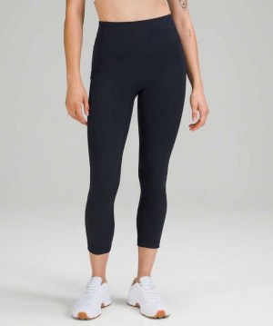 Lululemon All the Right Places High-Rise Drawcord Waist Crop 23” Kadın Tayt Lacivert | VCYWLH-407