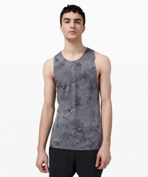 Lululemon Always Agile Spray Dye Erkek Üstler Gri Siyah | IQTXNG-870