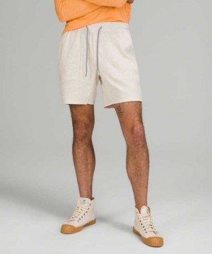 Lululemon At Ease 7" Erkek Şort Beyaz Beyaz | BQYNZJ-905