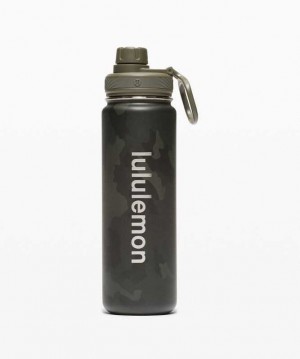 Lululemon Back to Life Sport 24oz Su şişeleri Camo Koyu Zeytin Yeşili Koyu Zeytin Yeşili | WEMGRX-732