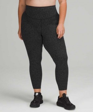 Lululemon Base Pace HR Tight 25" Kadın Tayt Leopar Camo Koyu | SDOEIB-981