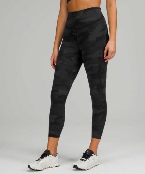 Lululemon Base Pace High-Rise Crop 23" Kadın Pantolon Camo Koyu | KDIJHT-641