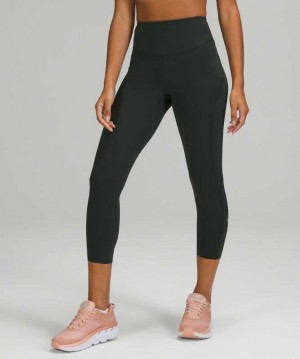 Lululemon Base Pace High-Rise Crop 23" Kadın Pantolon Yeşil | YQSILC-839