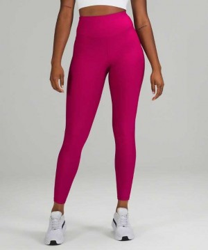 Lululemon Base Pace High-Rise Fleece Running Tight 28" Kadın Tayt Wild Berry | JOAZXM-635