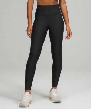 Lululemon Base Pace High-Rise Fleece Running Tight 28" Kadın Tayt Siyah | JWDAVI-265