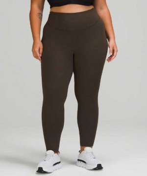 Lululemon Base Pace High-Rise Running Tight 25" Kadın Tayt Koyu Zeytin Yeşili | ISUNFG-741