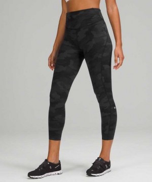 Lululemon Base Pace High-Rise Running Tight 25" Kadın Tayt Camo Koyu | UYRCZW-248