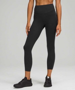 Lululemon Base Pace High-Rise Running Tight 25" Kadın Tayt Siyah | CQAPUJ-824