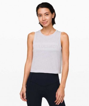 Lululemon Breeze By Muscle Crop Kadın Üstler Gümüş Gümüş | FTPHXW-165