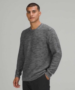 Lululemon Cascade Coast Crew Erkek Tişörtü Gri Siyah | YHRLZT-159