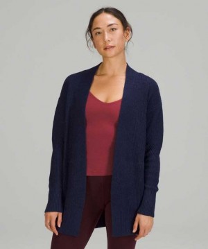 Lululemon Cashlu Sweater Wrap Kadın Süveter Night Sea | OHSZQP-256