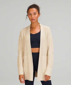 Lululemon Cashlu Sweater Wrap Kadın Süveter Beyaz | UTYAXS-059