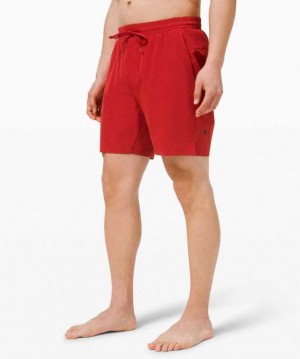Lululemon Channel Cross Swim 7" Erkek Mayo Kırmızı | YBCREZ-423