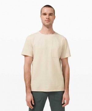 Lululemon Chest Pocket Relaxed Fit T Erkek Üstler Beyaz | ITXNSK-935