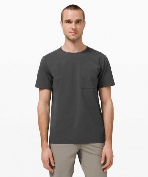 Lululemon Chest Pocket Relaxed Fit T Erkek Üstler Gri | MCJWEG-085