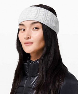 Lululemon Chevron Knit Ear Warmer Şapkalar Açık Gri | YALFWE-476