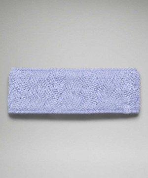 Lululemon Chevron Knit Ear Warmer Şapkalar Lavanta | GKMHLJ-158