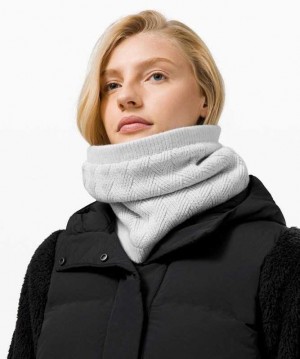 Lululemon Chevron Knit Neck Warmer Fular Açık Gri | AVJSKH-052
