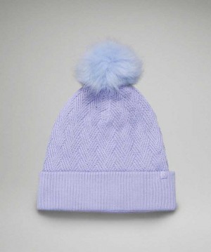 Lululemon Chevron Knit Pom Beanie Şapkalar Lavanta | UFNPHI-524