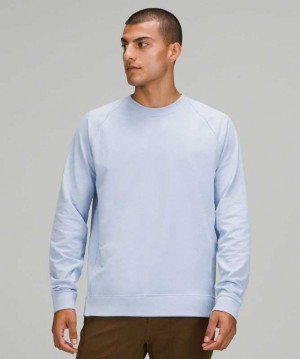 Lululemon City Sweat Crew Erkek Tişörtü Mavi | BKGDZC-682
