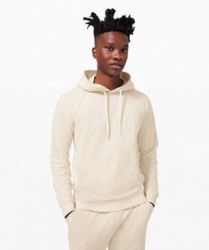 Lululemon City Sweat Pullover Erkek Kapşonlu Beyaz | VRGUTW-594