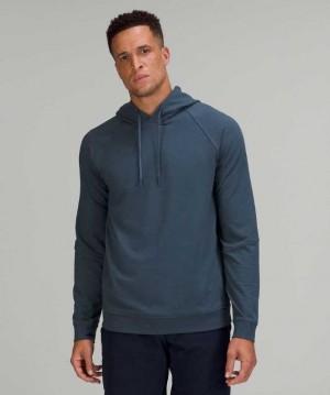 Lululemon City Sweat Pullover Erkek Kapşonlu Mavi | EMIOHX-758