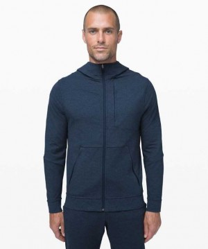 Lululemon City Sweat Zip Erkek Kapşonlu Lacivert | RYKODZ-410