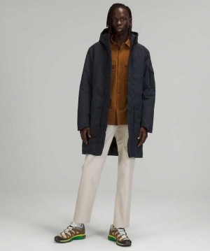 Lululemon Cold City Parka Erkek Mont Lacivert | XFKZIE-510