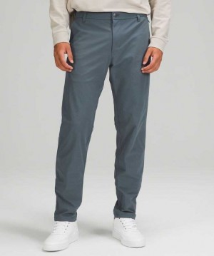 Lululemon Commission Classic-Fit Pant 28" Warpstreme Erkek Pantolon Mavi | HYERWD-902