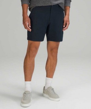 Lululemon Commission Classic Warpstreme 7" Erkek Şort Lacivert | AKSVQF-289