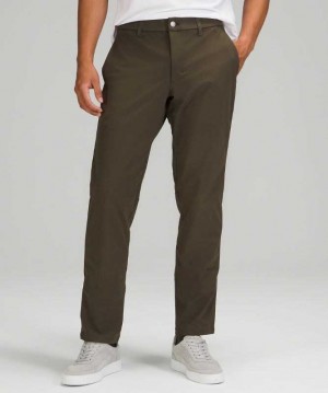 Lululemon Commission Relaxed-Fit Pant 34" Warpstreme Online Only Erkek Pantolon Koyu Zeytin Yeşili | HCRSZT-374