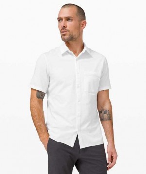 Lululemon Commission Sleeve Shirt Erkek Üstler Beyaz | HRNZTA-780